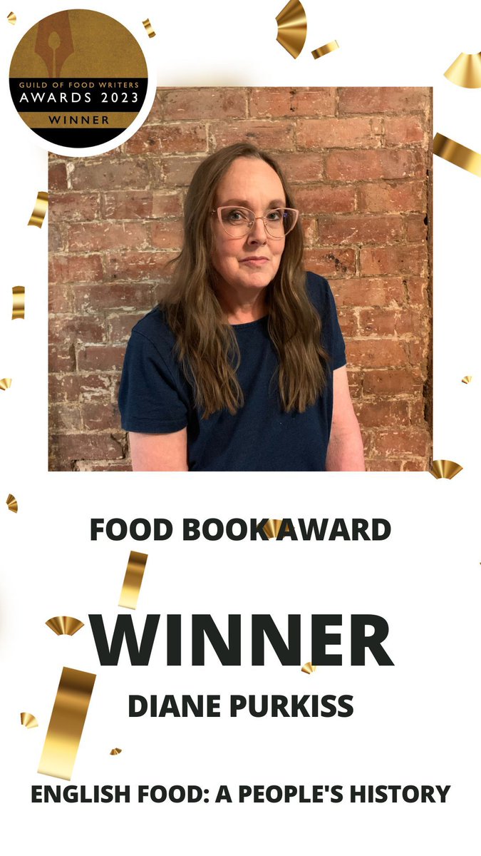 The food book award goes to Diane Purkiss for the English Food Book!
