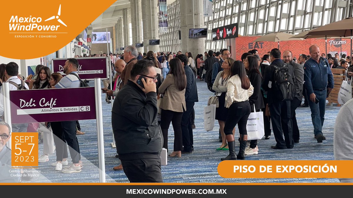 mexicowindpower's tweet photo. Resuelve tus dudas y descubre que la energía eólica tiene gran potencial en México. Te invitamos a #MexicoWindPower 2023. Realiza tu registro y acompáñanos. https://t.co/8nxSKugnWb https://t.co/uF6YpqMkYU