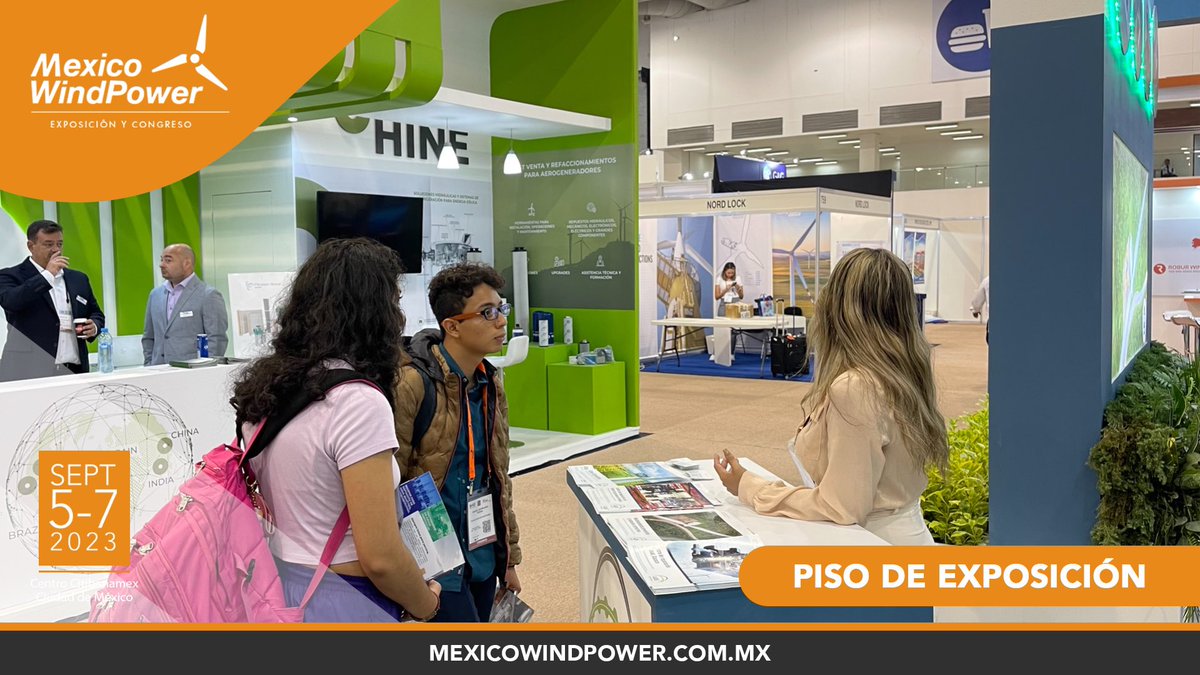 mexicowindpower's tweet photo. Resuelve tus dudas y descubre que la energía eólica tiene gran potencial en México. Te invitamos a #MexicoWindPower 2023. Realiza tu registro y acompáñanos. https://t.co/8nxSKugnWb https://t.co/uF6YpqMkYU