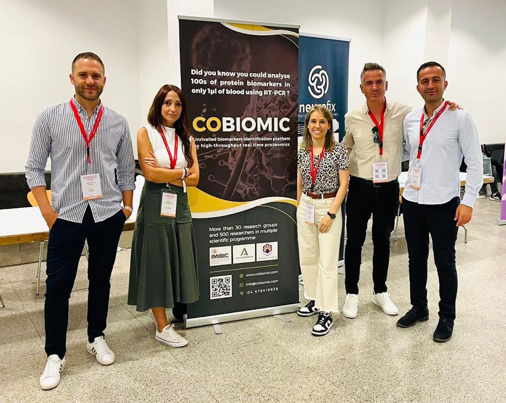 Cobiomic_SL's tweet photo. 🧑‍🔬🧑‍🔬 🎯🎯🎯

Nuestro equipo se encuentra hoy en Salamanca en el evento internacional @StartupOle Accelerator presentando su proyecto de medicina personalizada e identificación de biomarcadores proteicos mediante qPCR (“Proximity Extension Assay”)

https://t.co/g0ucaLs2zE https://t.co/q3ibIzSOBf