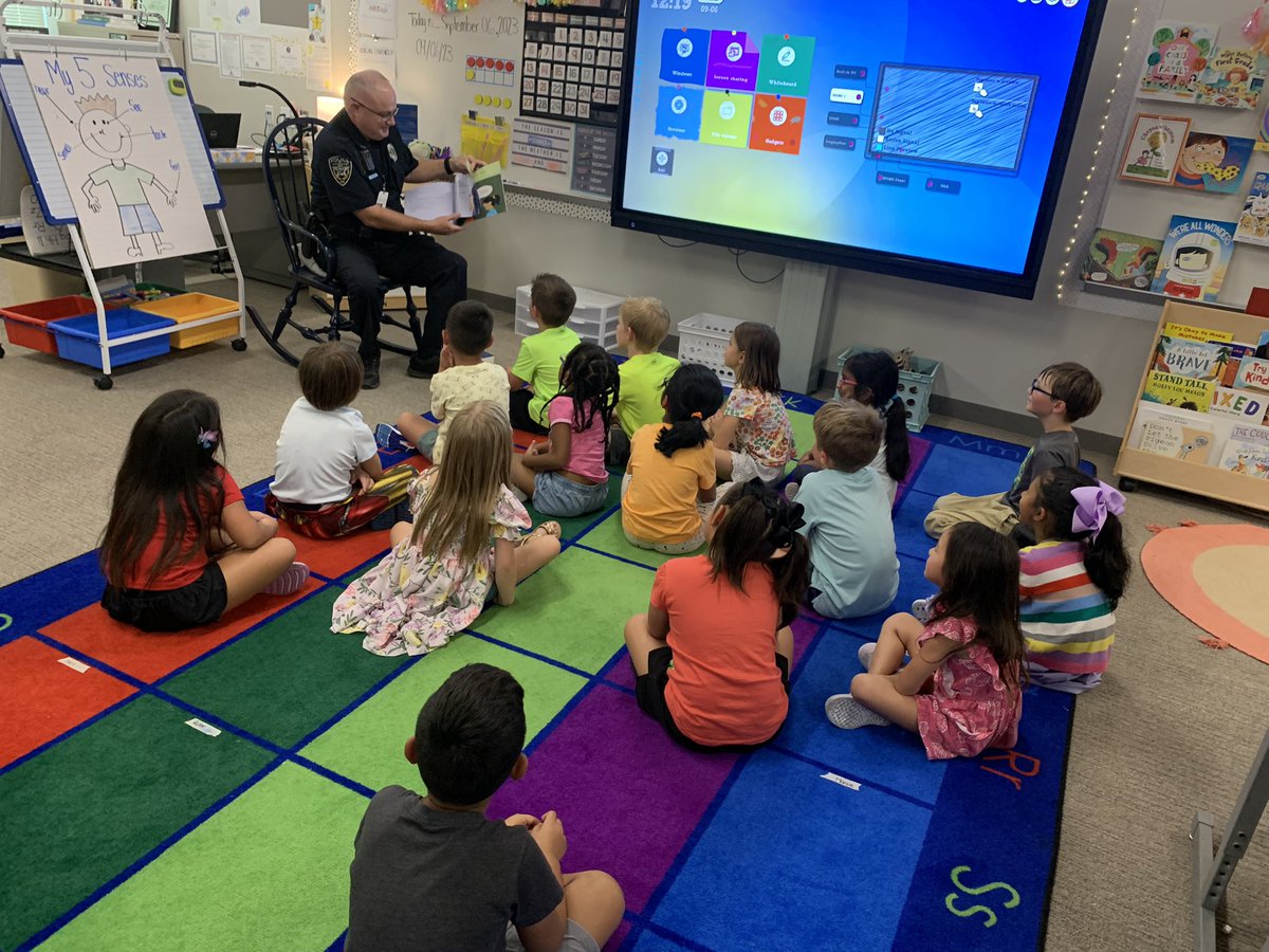 Thank you <a href="/TheBakerOfficer/">Jerome Edwards</a> for coming and reading to our class! It was so fun to hear how Police Officers are good citizens! #ReevesAchieves #AdventureAwaits #ProsperProud