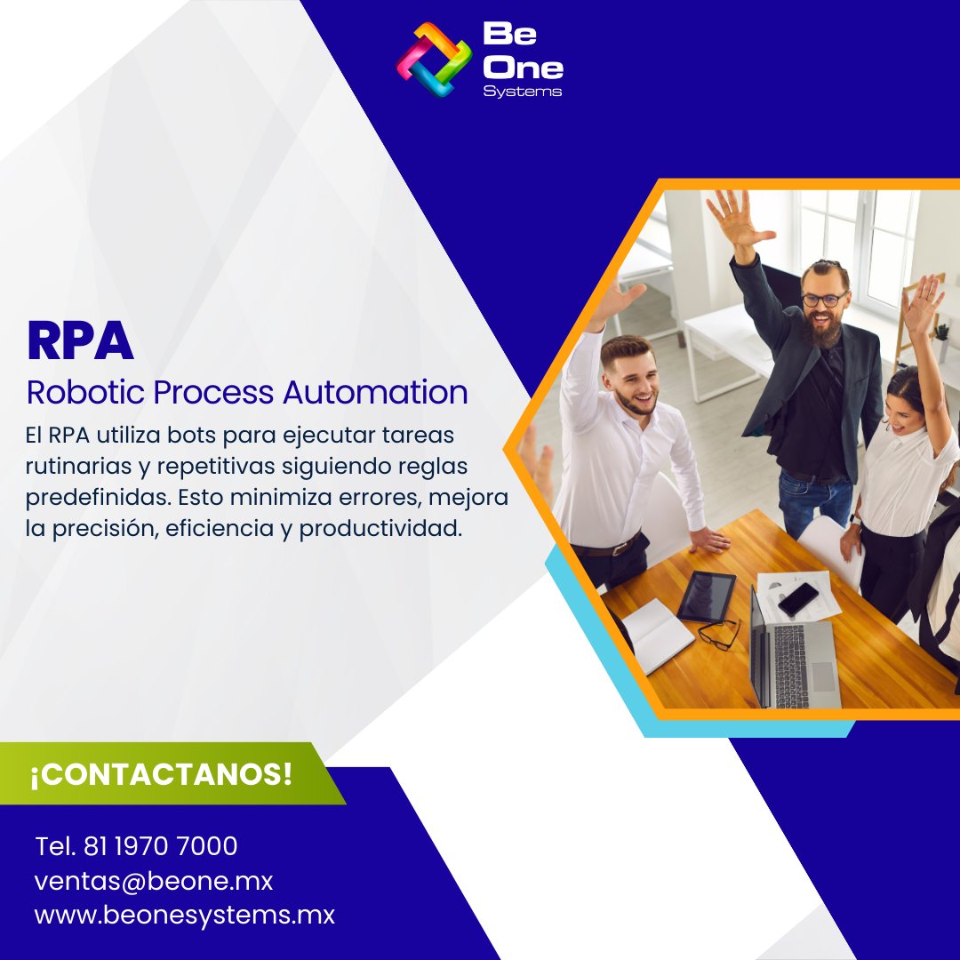 BeOneSystems's tweet photo. Descubre todos los beneficios que el #RPA tiene para tu negocio ¡Contáctanos! 📞81 1970 7000

📲WhatsApp: https://t.co/K3ceWM3o4v
📩ventas@beone.mx
🌐 https://t.co/bfXnZ9wLfB

#RPA #IA #Bots #Automatización #Optimización #TI #Eficiencia #Ventas https://t.co/r5yWIpbji7