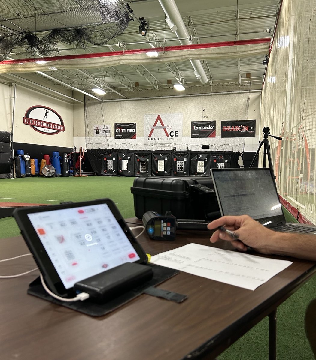 BaseballMU's tweet photo. Assessment day with the pitching staff. Great partnering with @ACEBASEBALLDEV &amp; @upliftlabs https://t.co/YyiRsIHVGR