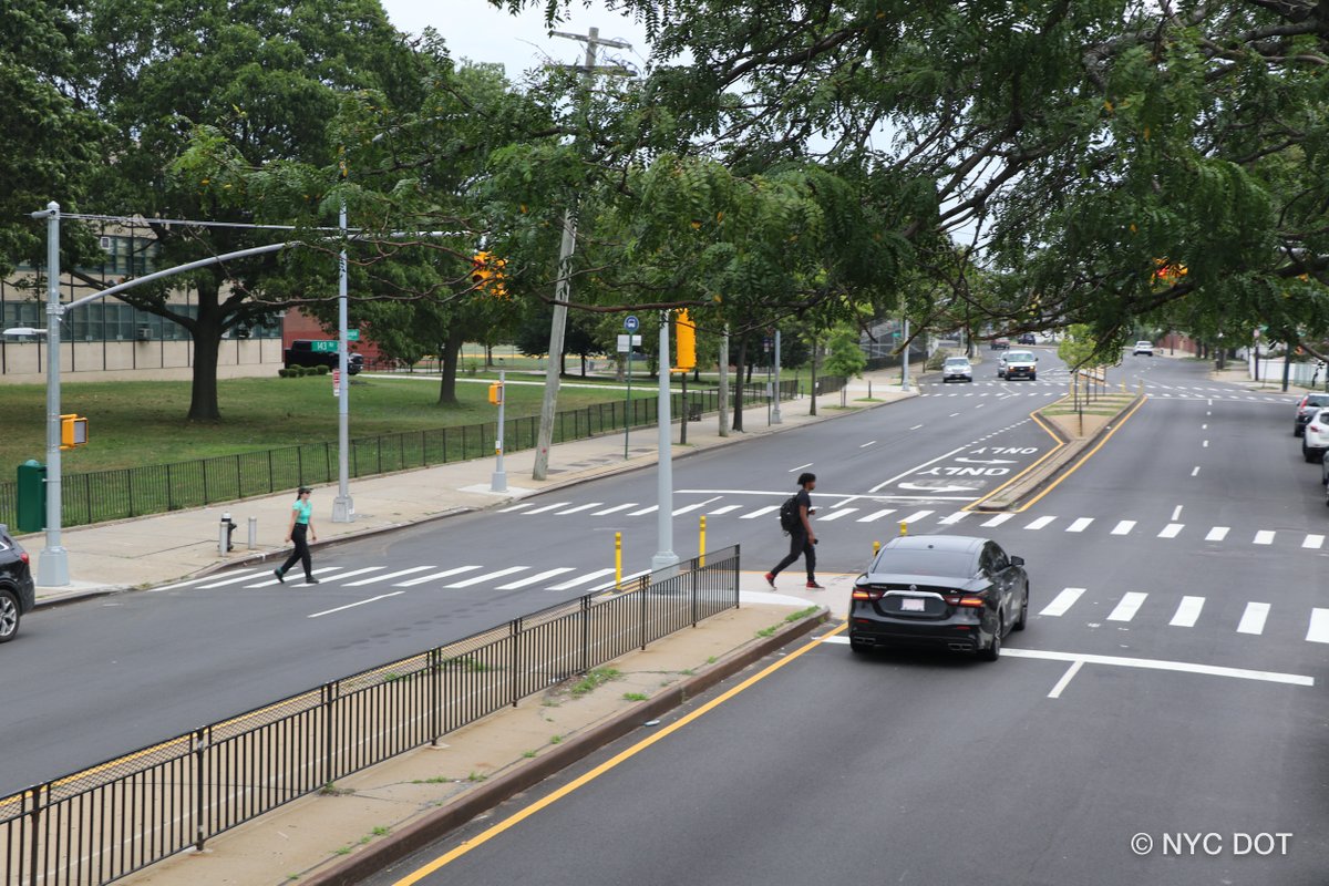 NYC_DOT's tweet photo. Students at @NYCSchools go #BackToSchool tomorrow 9/7! If you have to drive, always #Drive25 & #TurnSlowly. We're also working to make streets safer near schools. In 2023, we've completed 15 safety projects within 250 feet of schools across NYC, with another 29 in progress. https://t.co/BDAw2yxLhv