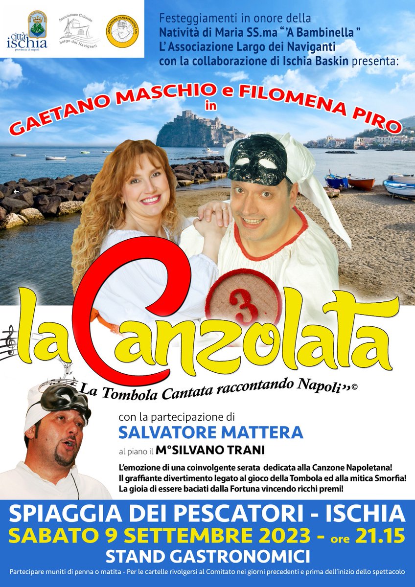 DiscoverIschia's tweet photo. Sabato 9 settembre a #Ischia

La canzolata! https://t.co/pNC9tESXmH