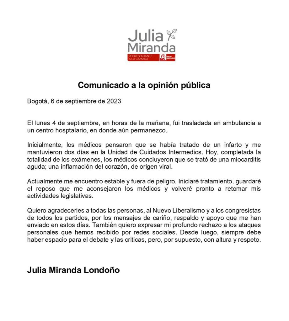 Julia Miranda Londoño tweet media