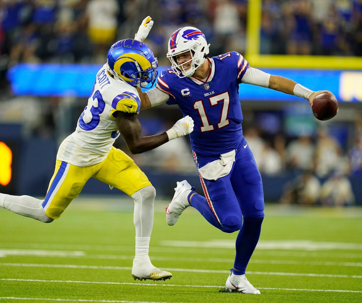TJDMCR's tweet photo. Josh Allen runs like Cam Newton and passes like Phillip Rivers or Ben Roethlisberger.

He is the greatest true dual threat QB in NFL history.

𝙍𝙪𝙨𝙝𝙞𝙣𝙜 𝙏𝘿'𝙨 𝙥𝙚𝙧 𝙜𝙖𝙢𝙚:
Cam Newton .507
𝙅𝙤𝙨𝙝 𝘼𝙡𝙡𝙚𝙣 .494
Steve Young .254
Steve McNair .230
Michael Vick .252
Patrick Mahomes .150

𝙋𝙖𝙨𝙨𝙞𝙣𝙜 𝙏𝘿'𝙨 𝙥𝙚𝙧 𝙜𝙖𝙢𝙚:
Tom Brady 1.94
𝙅𝙤𝙨𝙝 𝘼𝙡𝙡𝙚𝙣 1.77
Phillip Rivers 1.73
Ben Roethlisberger 1.68
Brett Favre 1.68
Joe Montana 1.42
Cam Newton 1.31
Steve Young 1.37
John Elway 1.28