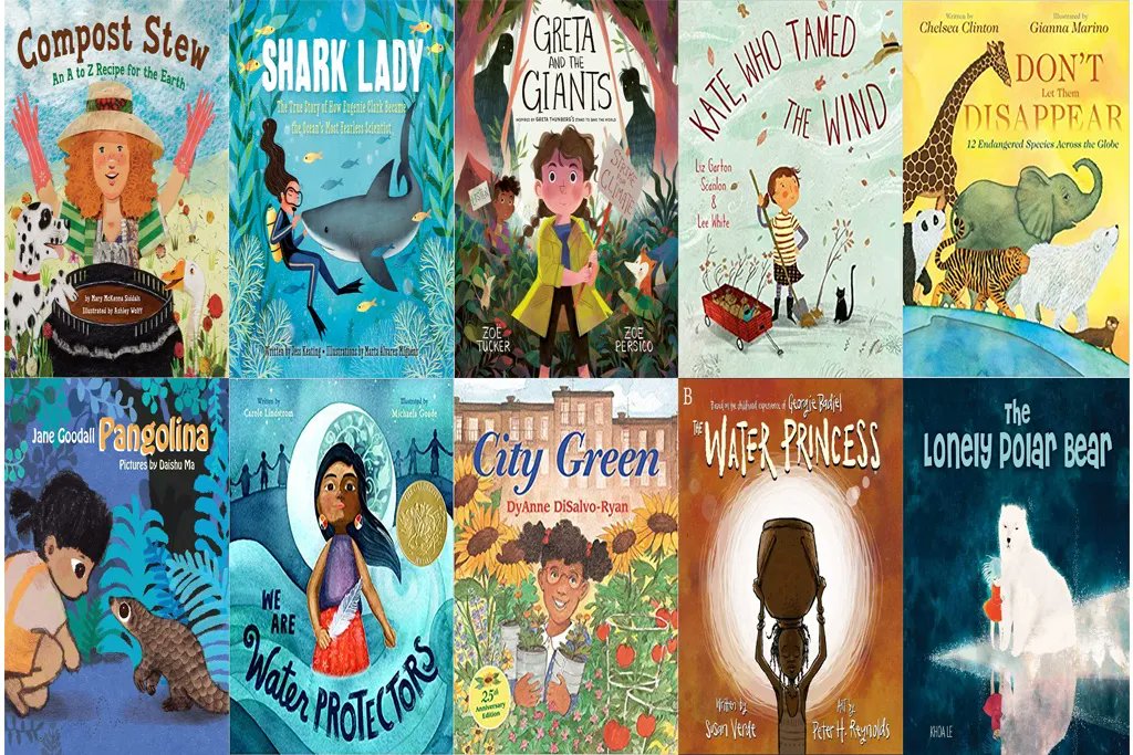 CaEEI's tweet photo. Looking to inspire young minds about our beautiful planet? Check out @EarthOrg list of 10 educational environmental books for kids! 📖 Let's empower the next generation to protect and cherish Mother Earth. 🌏💚  #ReadABookDay https://t.co/TdD2qbxpbZ https://t.co/POE4avaEmi