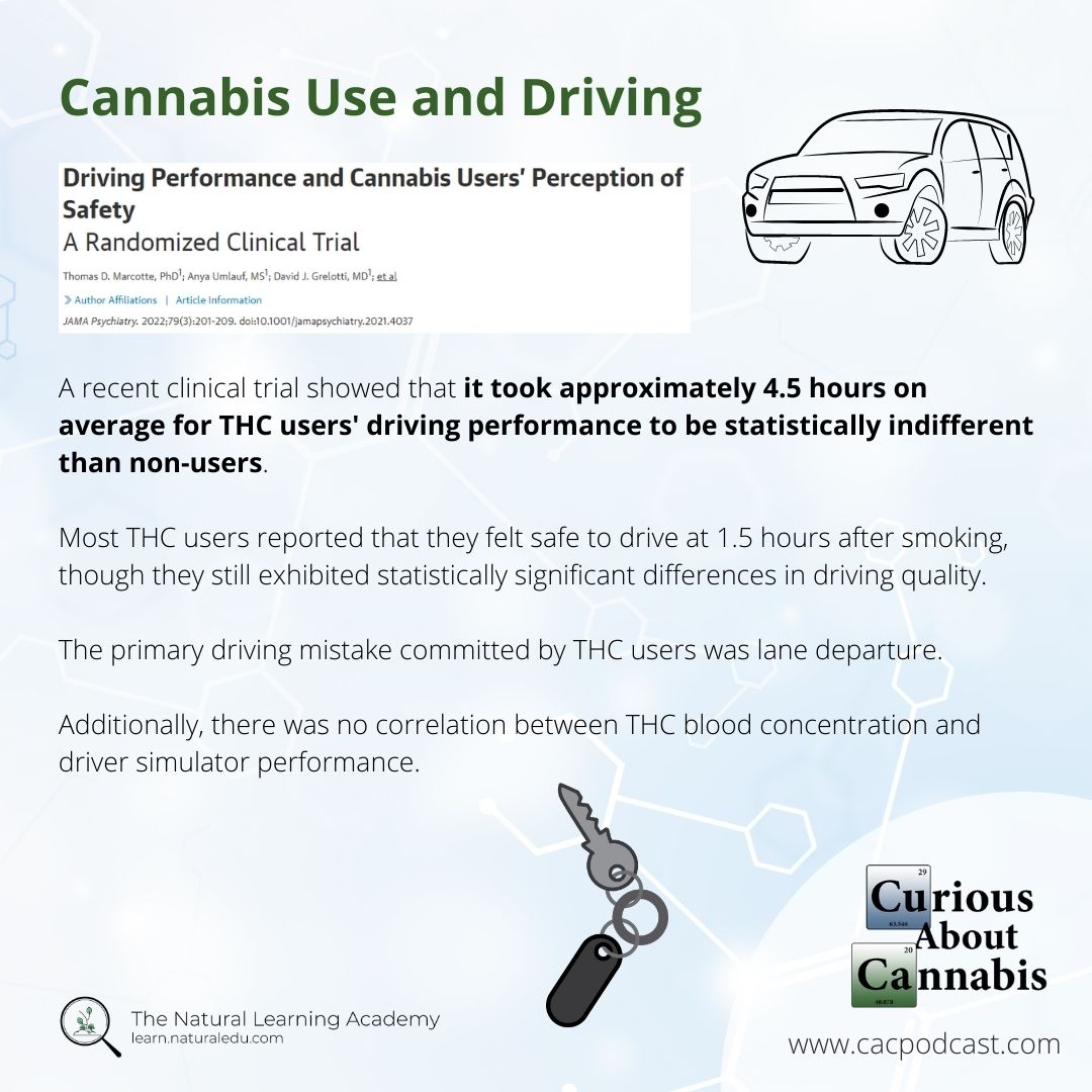 Don't smoke and drive! Even though there isn't great evidence that stoned drivers are worse drivers. Let's look at some of the research!

#CannabisEducation #CuriousAboutCannabis