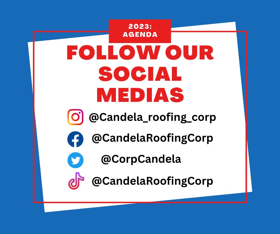 Don't forget to follow our social medias! 📱💻
We post content every single day, so you don't want to miss out! 😍❤
#CandelaRoofing #MetalRoofers #SocialMedia #SupportLocal #Roofingcareer #WeAreSanAngelo ♥️ #AlwaysThereForYou #dailyvideos❤️