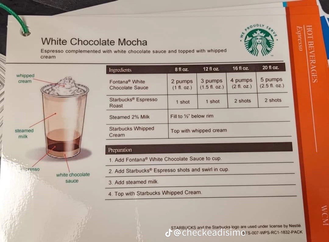 Recetas pa hacer los cafés de Starbucks. 

👁️👄👁️

Puede ser verdad o no, pero por si acaso, aquí se las dejo.