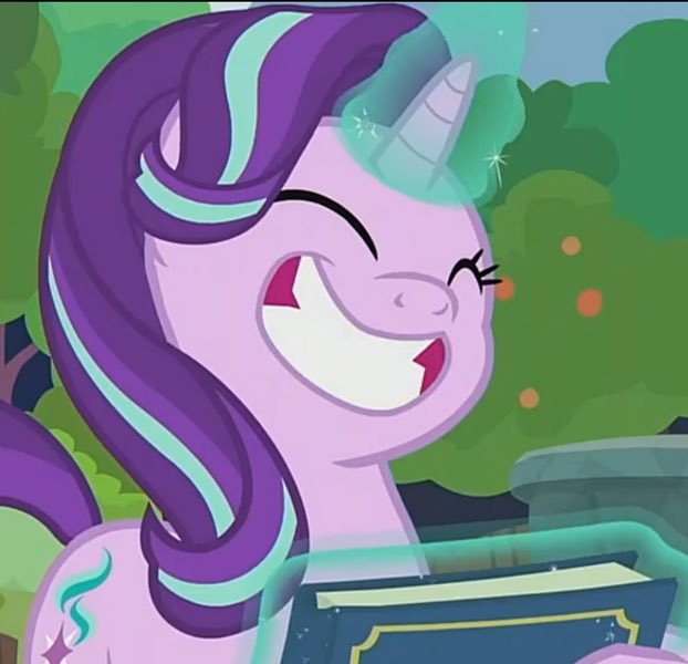 mlpotd's tweet photo. todays second my little pony character of the day is starlight glimmer! he is transmasc, queer and goes by she/he pronouns! https://t.co/B8RHGSS7MF
