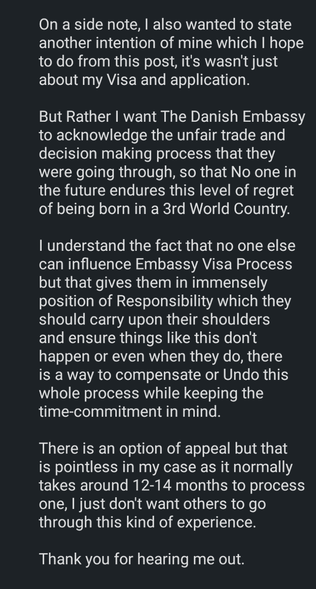 What I just hope for after going through an unfortunate Visa Application experience, missing my once in a lifetime opportunity to participate in #ChildrensGeneralAssembly

<a href="/denmarkdotdk/">Denmark.dk</a>
 #FairVisaProcesses #NoRegrets
 <a href="/DKinPK/">Maja Derrous Mortensen</a>