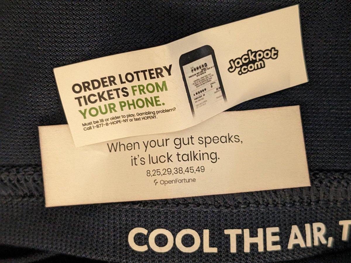 The lottery should be considered a sport and I want a jersey with my name on it