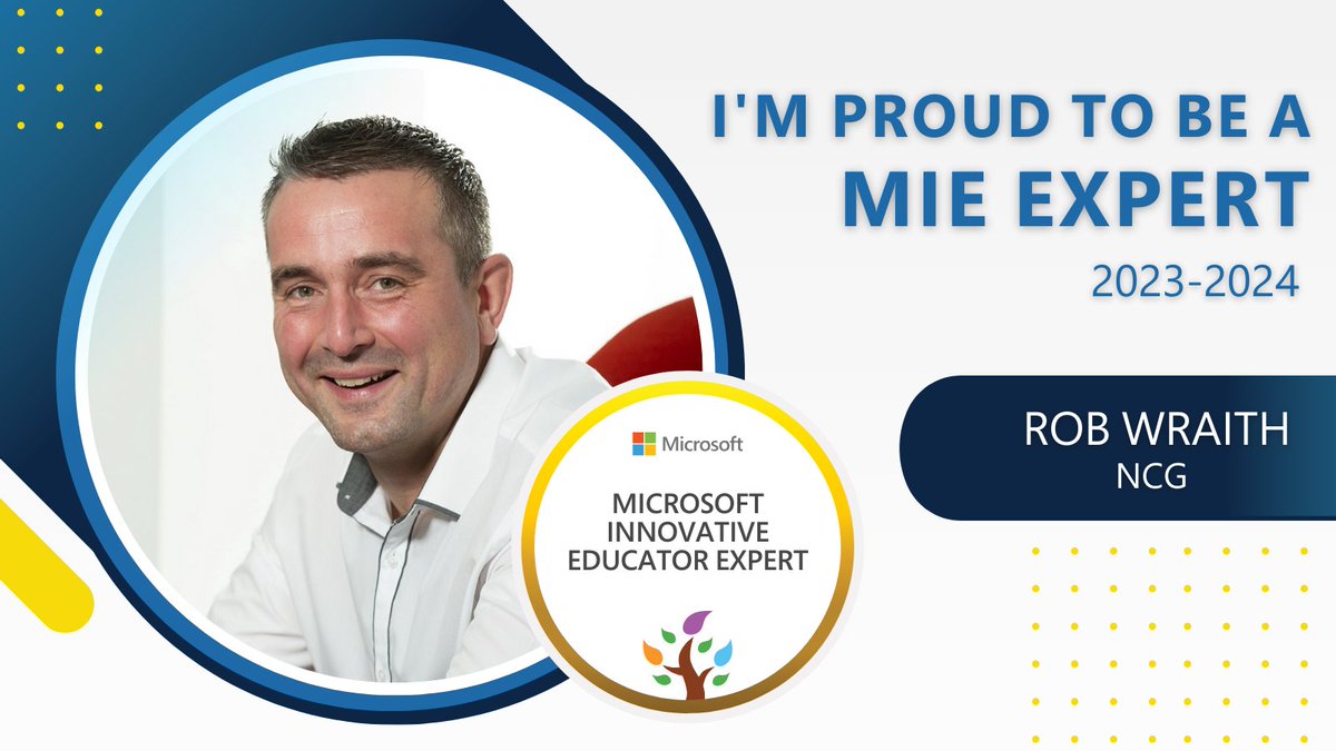 I am pleased to share that I have been accepted as a MIEE for the third year. Working with this community, advancements in EdTech and the inspirational people really does make a difference to teaching and learning across the world. Here's to 2023-24! #MicrosoftEdu #MIEExpert
