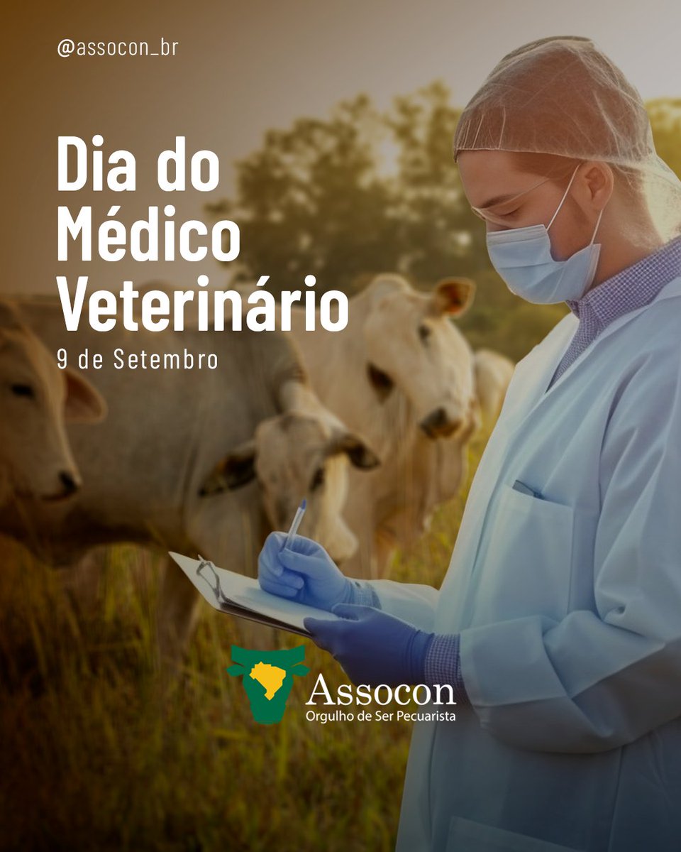 assocon's tweet image. Hoje celebramos o dia do profissional que desempenha um papel fundamental na pecuária: o médico-veterinário! Eles são responsáveis por garantir a saúde e o bem-estar dos rebanhos, contribuindo para a produção de qualidade no Brasil. A Assocon agradece todos os veterinários!