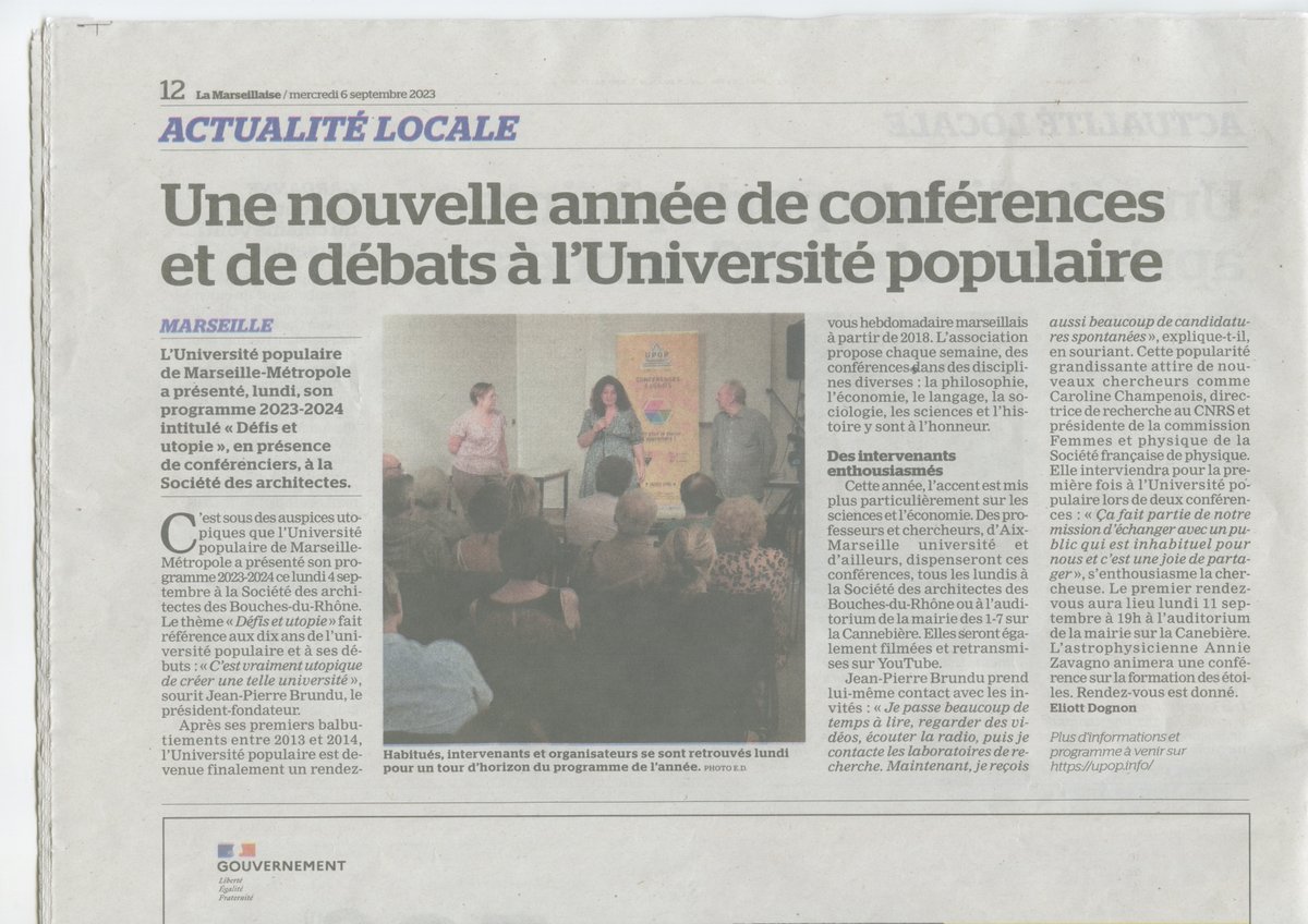 upop_13's tweet photo. Merci au journal La Marseillaise https://t.co/4ZjZNGg2g1