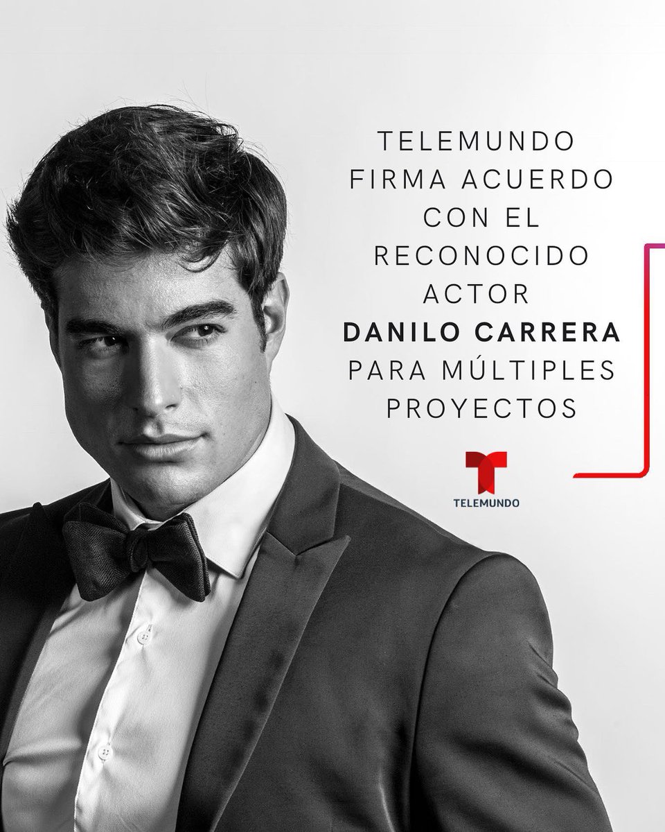 Es ahora el exitoso galán de telenovelas Danilo <a href="/DaniloCarrera/">Danilo Carrera</a> quien después de protagonizar telenovela #amorinvencible en @televisa se nos va a los United States Of America y firma con la cadena <a href="/Telemundo/">Telemundo</a> recordemos se había  retirado por la salud de su señora Madre. Éxito 🙏🏼