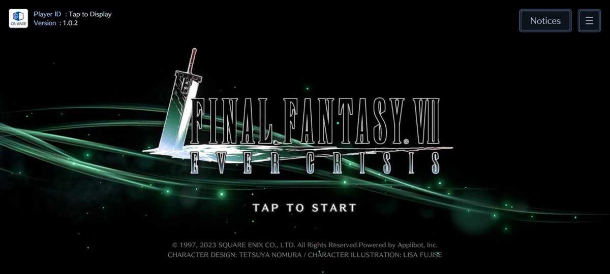 cyberfufu's tweet photo. #FF7EverCrisis  rien que l’écran d’accueil sur tablette avec sa musique en fond me fait frissonner. https://t.co/pnRJkQeK74