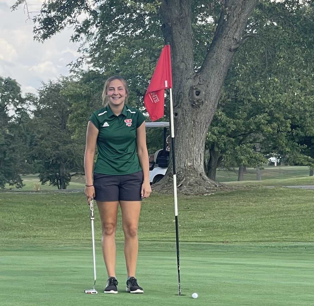 Michell26035372's tweet photo. Macy had a great night on the golf course last night. She was medalist with one over par.  She also was inches away from a hole in one on par 3 #6!!
@kylesokeland @MacySexton1 @AlicesAthletics https://t.co/PC0BT6oICW
