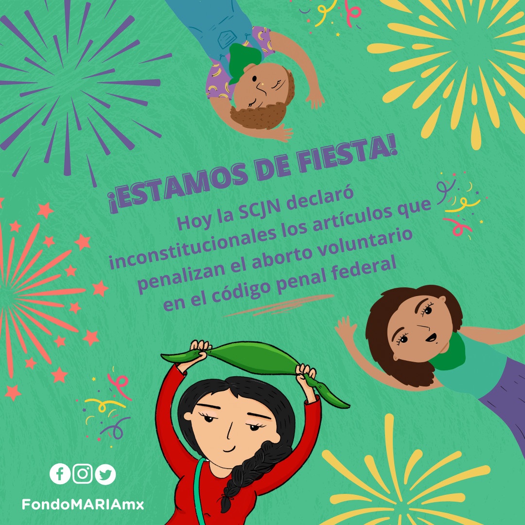 ¡Se logró la despenalización del aborto a nivel federal! Gracias al amparo de @GIRE_MX y el fallo de @SCJN, @Tu_IMSS, @ISSSTE_mx y cualquier otra institución de salud federal tendrán que brindar servicios de aborto en TODO EL PAÍS 💚💚 #AbortoLegalParaTodoMéxico #SeptiembreVerde