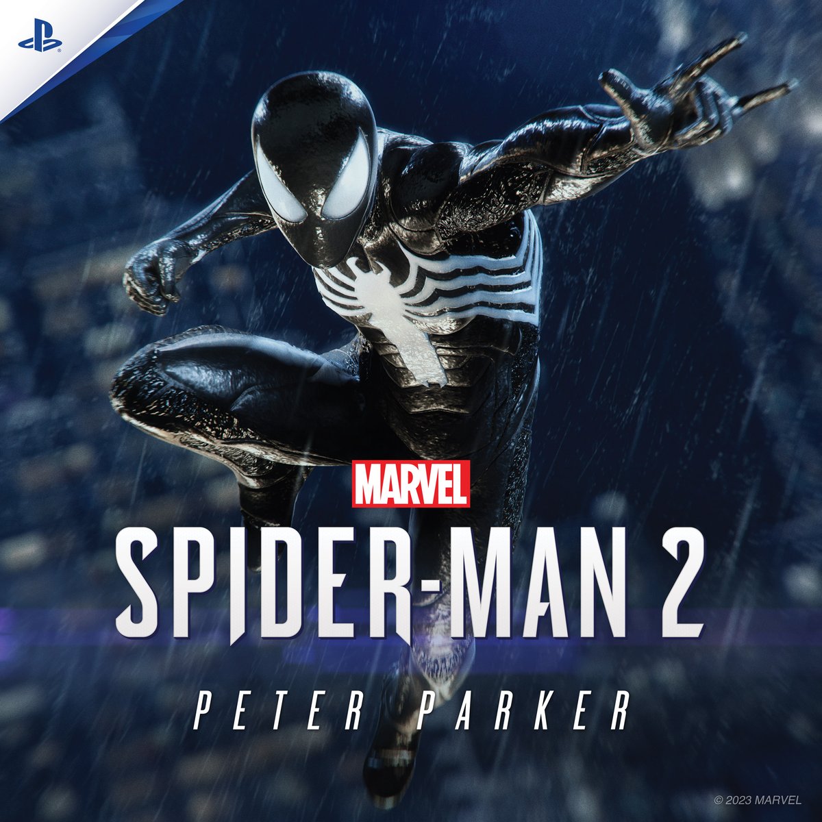 MarvelGames's tweet photo. The countdown to the Black Suit is on. 🕒 🕸️ Marvel’s #SpiderMan2PS5 arrives October 20. Pre-order now: https://t.co/0FJjfimv6i #BeGreaterTogether https://t.co/6EK6EnZRL1