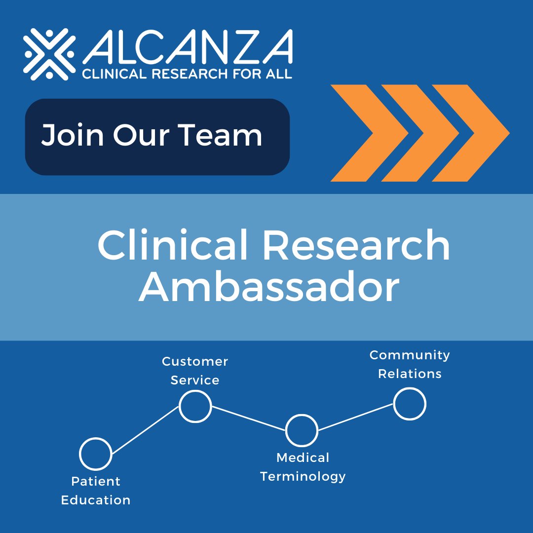 We are looking for a Clinical Research Ambassador to join our Community Outreach team. Click the link below for more information and to apply today! bit.ly/3Z8Gi8p 

#ClinicalResearchCareers #CommunityEngagement