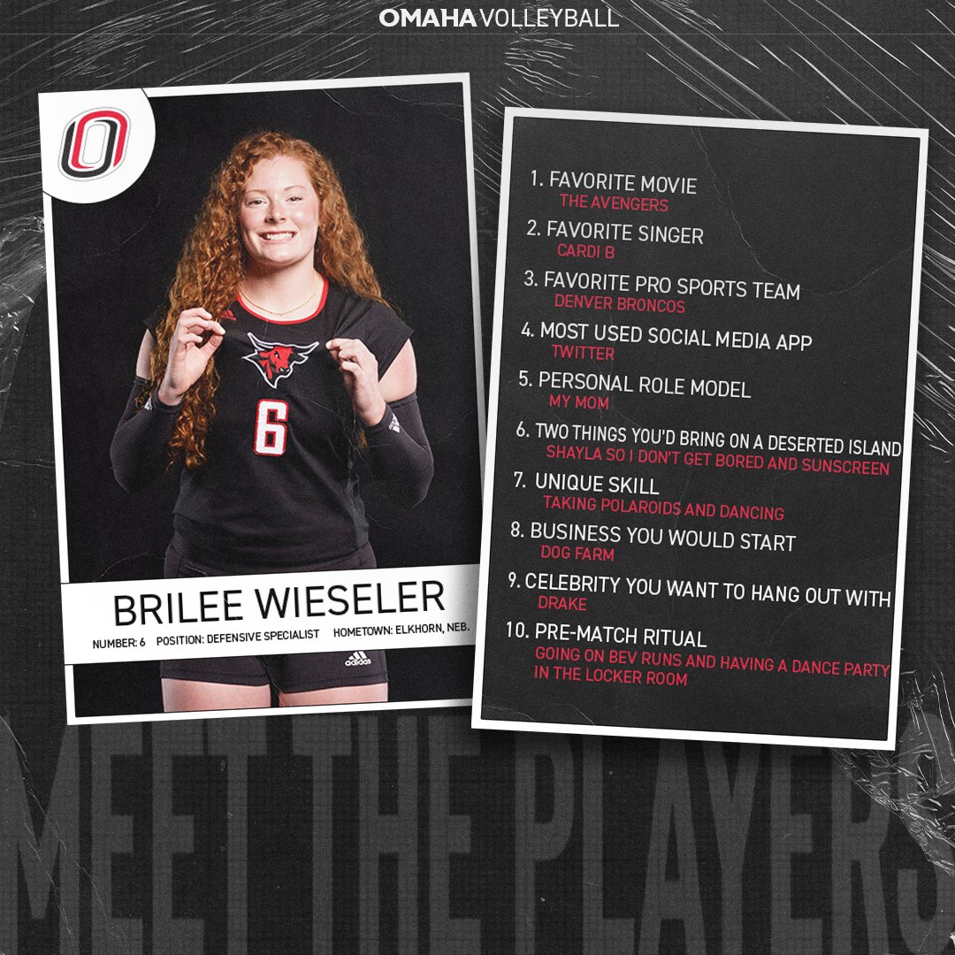 Quite possibly the high energy person in all of Omaha (but you probably knew that already), here's everything else to know about Brilee Wieseler!

#OmahaVB