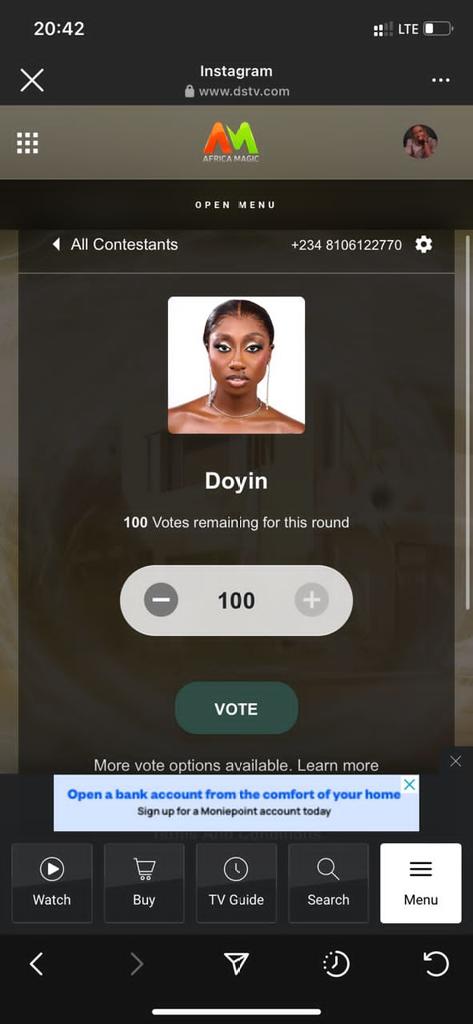 soteriablogspot's tweet photo. My little contribution to keep Doyin in the house for her goodness to illebaye week 2 and 3 in that house...

#Bbnaija #bbnaijaAllstars 
#DoyinDavid #IlebayeOdiniya https://t.co/mOBKXjnd7J