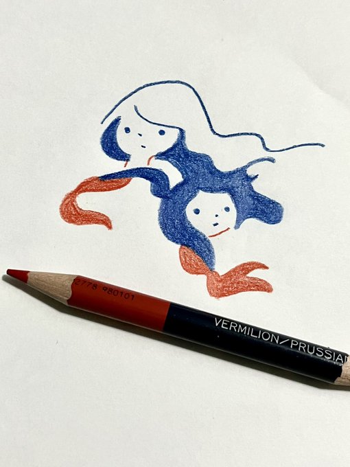赤青鉛筆で描き続けようとます。 
