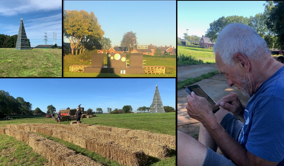 kunstvloed's tweet photo. We overleggen, bellen, mailen, appen, rijden rond, we bouwen en timmeren en sjouwen met strobalen: alles voor een memorabele derde Kunstvloed. Zien we je dit weekend? Het wordt geweldig weer! We kijken uit naar je komst! https://t.co/mGRgxvdeK0