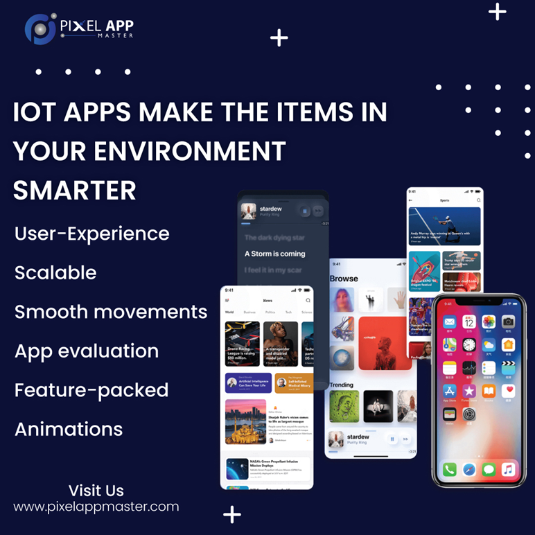 PixelAppMaster's tweet photo. IoT apps increase the intelligence of objects in your environment, improving user experiences. They are designed for scalability and can easily adapt to changing demands. 

Visit our website to learn more: https://t.co/lpYyyeTkSl

#pixelappmaster #webdesignanddevelopment #webapp https://t.co/z6urAqjS9W