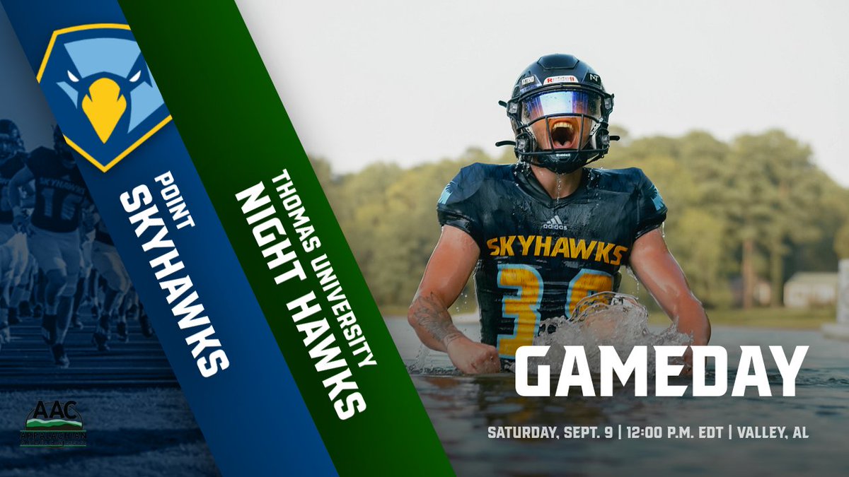 PointSkyhawks's tweet photo. 🏈|#GAMEDAY 
🆚 @TU_Night_Hawks 
📍| Valley, Ala.
⌚| 12:00 P.M. ET
  Theme: Military Appreciation Day
🎥| https://t.co/saBM5BYOga
📈|https://t.co/SlmgQjBTGP https://t.co/coA9LEpJ3c
