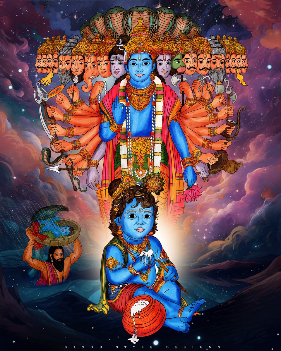 snghstyledesign's tweet photo. A man is made by his belief. As he believes, so he becomes.

Wishing you a day filled with happiness, music, and devotion. Happy Janmashtami🙏🙏

#janamashtami #lordkrishna #krishna #art #illustration
#singhstyledesigns https://t.co/eQIngstRH6