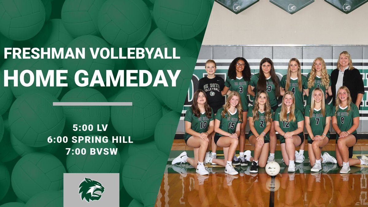 DeSotoWildcats's tweet photo. See you in the aux gym tonight to watch our freshman volleyball team in their first home matches of the season! https://t.co/tWNzgOyo29