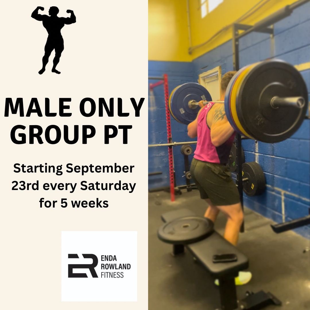 Male only Personal training 
In Abbeyleix every Saturday 7-8 AM 

Limited to 5 spaces.
Dm if interested.