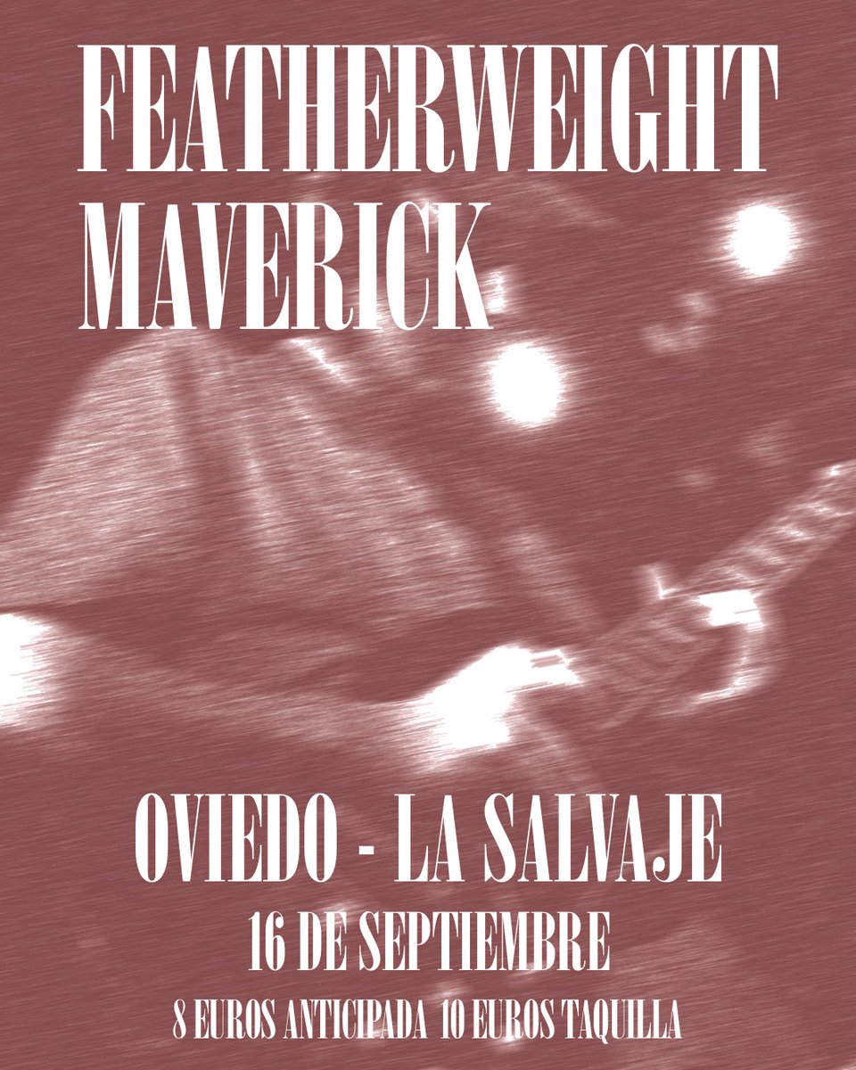 el próximo sábado 16 de septiembre iremos a oviedo por primera vez a la <a href="/lasalvaje_ovd/">La Salvaje</a> ✨

será la primera fecha de la gira presentando "Ojalá Eternidad". nos morimos de ganas de que llegue ya el día.

entradas ya disponibles 🎫 entradium.com/events/feather…

cartel x <a href="/miguelcerverax/">miguel</a>