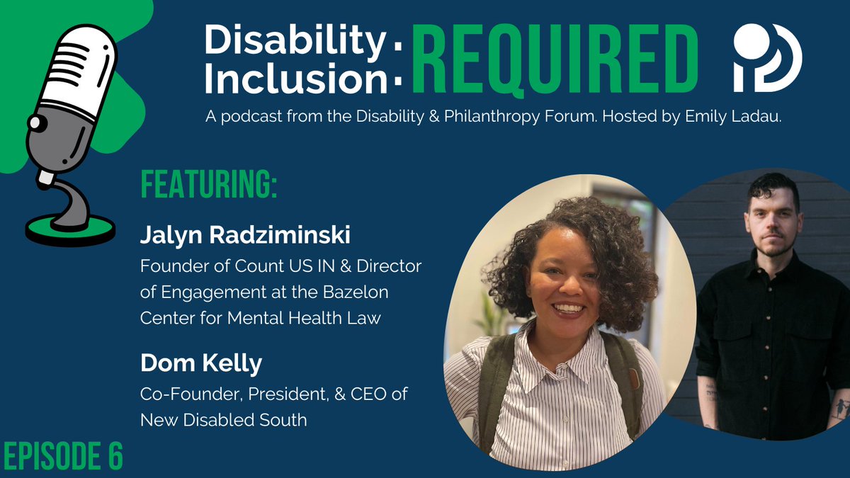 Disability & Philanthropy Forum (@disphilanthropy) on Twitter photo If your funding doesn’t support civic participation of disabled people, it’s not inclusive or intersectional.
Dive into this topic in the new Disability Inclusion: Required episode with Dom Kelly, <a href="/DisabledSouth/">New Disabled South</a> & <a href="/JRadziminski_/">Jalyn Radziminski</a>, <a href="/CountUsIndiana/">Count US IN</a>.
Listen: disabilityphilanthropy.org/resource/disab… If your funding doesn’t support civic participation of disabled people, it’s not inclusive or intersectional.
Dive into this topic in the new Disability Inclusion: Required episode with Dom Kelly, <a href="/DisabledSouth/">New Disabled South</a> & <a href="/JRadziminski_/">Jalyn Radziminski</a>, <a href="/CountUsIndiana/">Count US IN</a>.
Listen: disabilityphilanthropy.org/resource/disab…