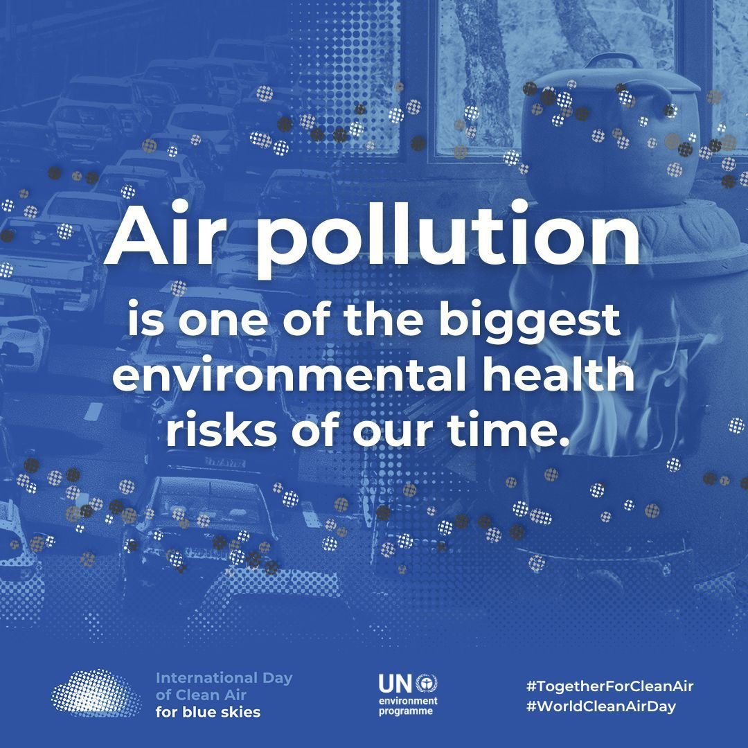 Clean air is a human right. Air pollution is a global public health emergency - and a ⁣preventable problem.

It's time we work #TogetherForCleanAir.

More from <a href="/UNEP/">UN Environment Programme</a> on Thursday’s #WorldCleanAirDay: cleanairblueskies.org