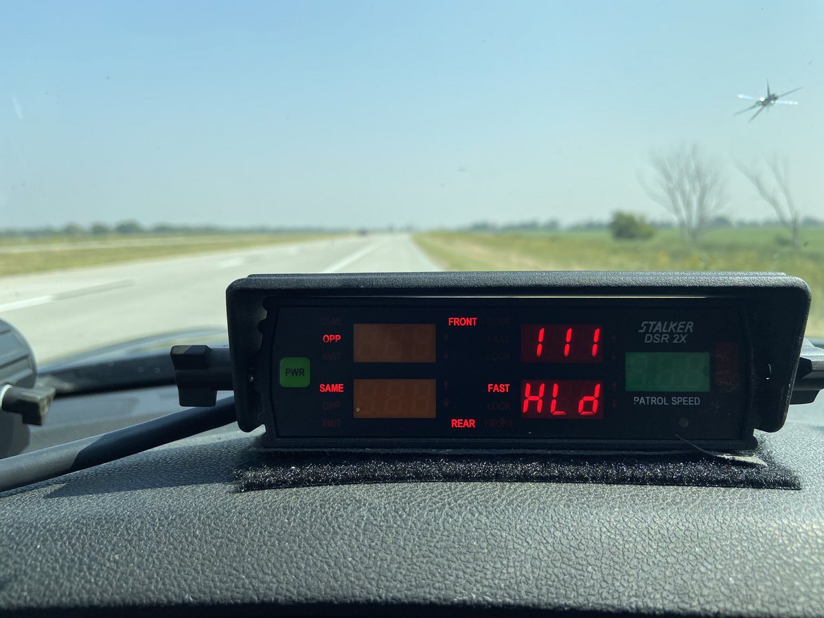 NSP_TroopE's tweet image. As if riding a sport bike down the interstate that has no registration, no insurance, and bearing a fake license plate wasn’t enough, riding that same motorcycle at 111 mph it is definitely a way to catch Trp Ahrendt’s (#NSP40) attention.  #SlowDown #Craziness