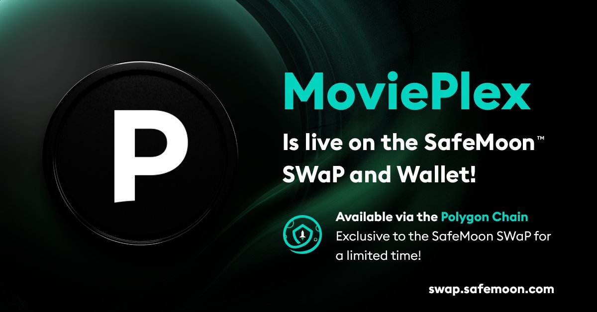 safemoon's tweet image. Is your popcorn ready #SAFEMOONARMY?!
@movieplexfilms (PLEX), the first Film #NFT service for Independent creators is now live on the #SAFEMOONSWAP via #Polygon! 🍿

swap.safemoon.com/#/swap

Highlights
🎥 Making Independent Films globally accessible for creators and filmgoers

🎥