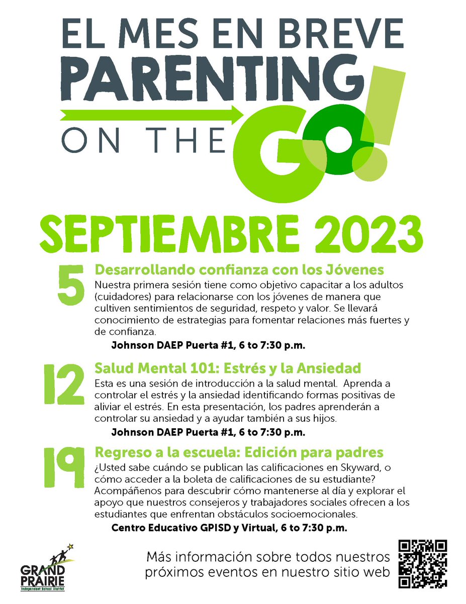 Our Parenting on the Go Parent workshop series has kicked off for the school year! Lots of great topics!  gpisd.org/Page/49715

Our Wellness Wednesday Monthly Newsletter is also available! smore.com/cgqmxb

Don't forget to share and like! 
#choosegpisd #AmerigroupTX