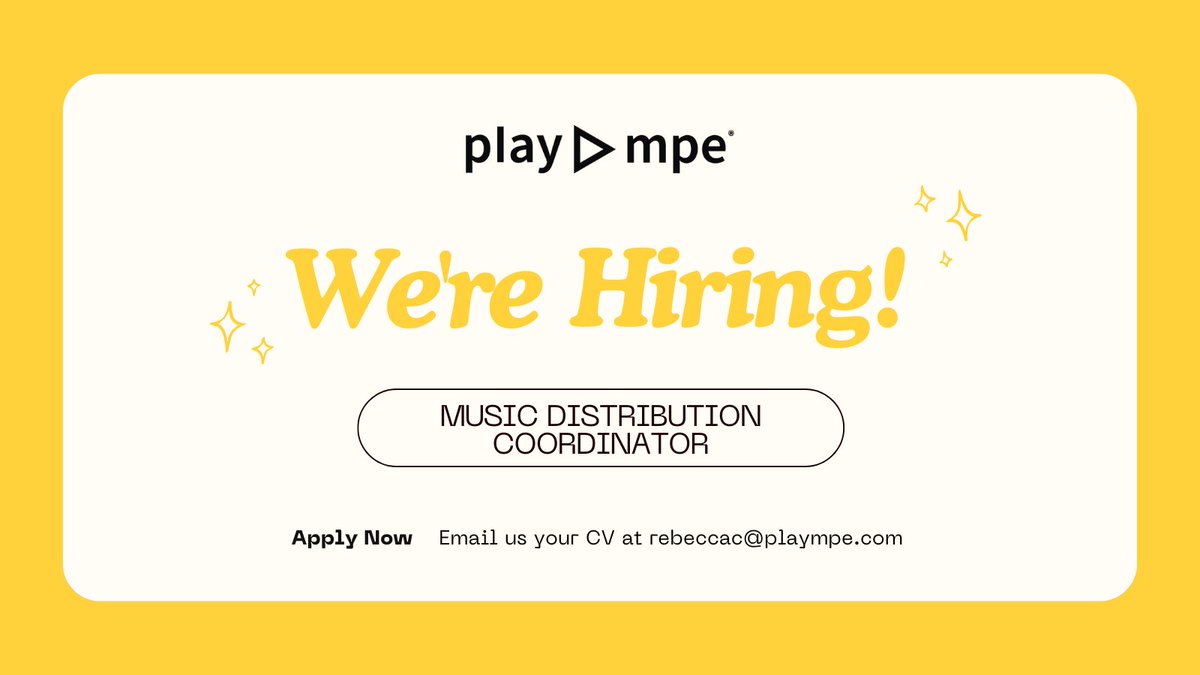 PlayMPE's tweet photo. Are you a music lover in Vancouver with an interest in tech? We have a Music Distribution Coordinator role available. Read on in our blog to see if it's a good fit!  https://t.co/vUGejOL0wj 

#jobs #careers #entrylevel #music #tech #distribution #coordinator #musictech #plaympe https://t.co/KHXbl3GBOn