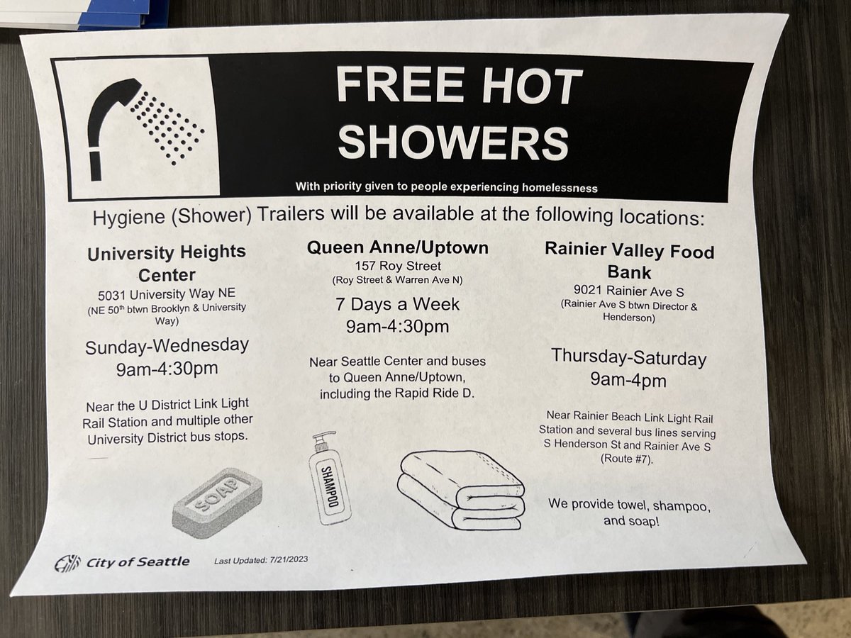 deuceohsixx's tweet photo. FREE HOT SHOWERS IN SEATTLE. #SeaHomeless https://t.co/ObrjPcn3OW