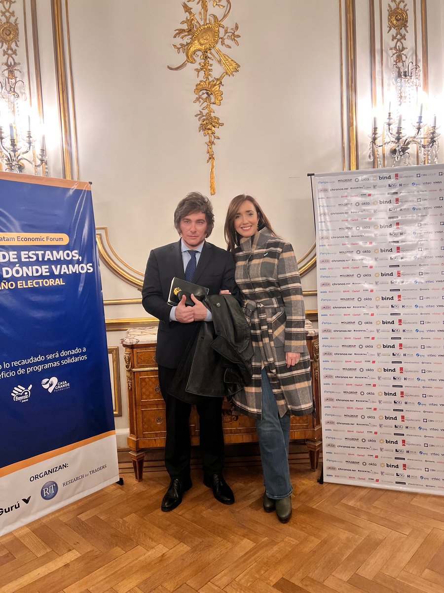 Luego de una magnífica disertación de nuestro candidato a presidente <a href="/JMilei/">Javier Milei</a> 🇦🇷