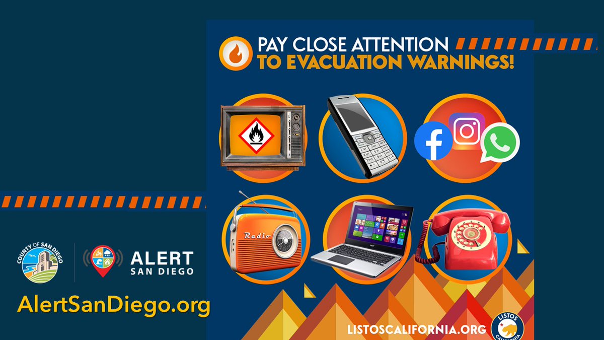 Opt in with your cell or email for Alert San Diego emergency notifications about your home or business AlertSanDiego.org - for warnings about evacuations and other urgent alerts  #NationalPreparednessMonth