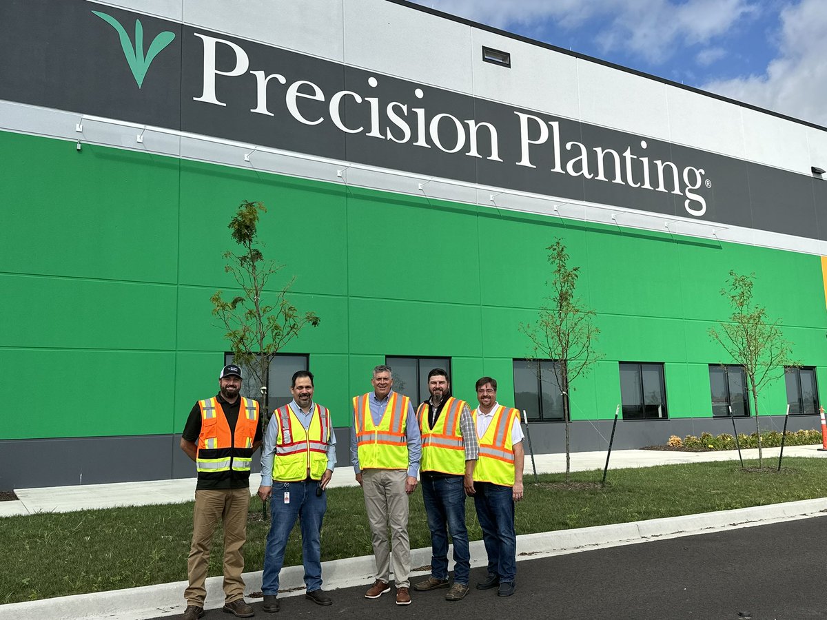 RepLaHood's tweet photo. I visited the new Precision Planting facility in Morton today, which opens in the fall. This new location will bring hundreds of jobs to the area while supporting Illinois agriculture, the #1 industry in our state. I appreciate all of the innovative work Precision Planting does to support Illinois farmers!