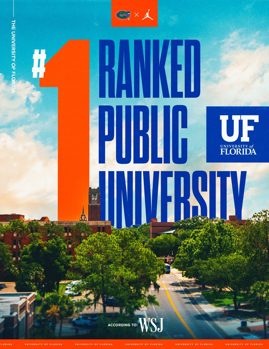 Number 1️⃣ Ranked Public University in the nation. 🐊 #GoGators | #jOURney