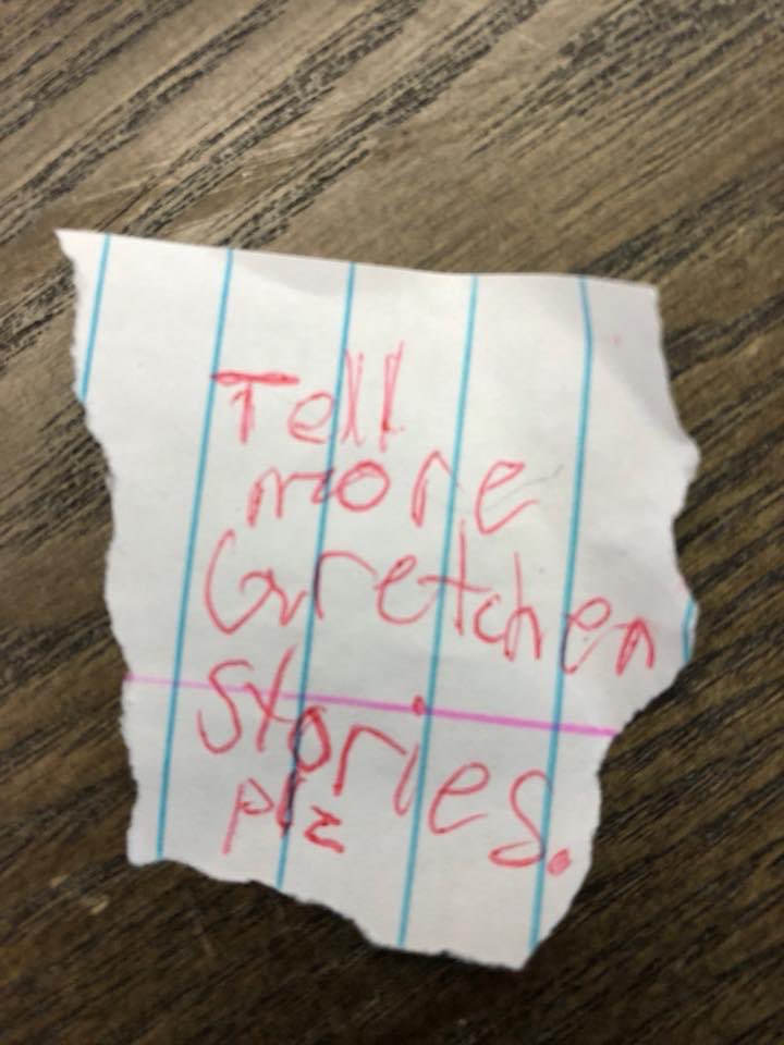 Fun fact. My sister is a teacher at a fancy-shmancy school down in California. Years ago, I visited her classroom, thinking we were going to talk about farming or something, but apparently my sister rewards her kids by telling (embellished) stories of my spunky antics as a child.