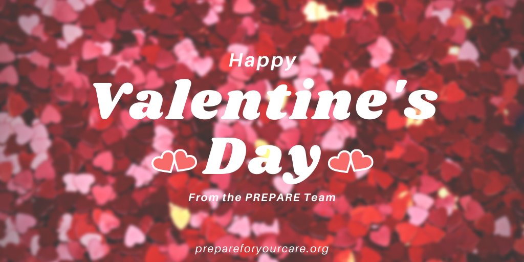 💖 Happy Valentine's Day! This day of love reminds us to cherish every moment. Have meaningful conversations about your medical preferences with your loved ones. Explore step-by-step planning at PREPAREforYOURcare.org and, for caregivers, PREPAREforTHEIRcare.org #ValentinesDay